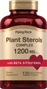 Piping Rock Plant Sterols Supplement | 1200 mg | 120 Softgels | mit Beta Sitosterol | Phytosterol Complex | Non-GMO, Glutenfrei