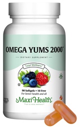 Maxi Health Fish Oil 2000mg - Omega 3 Supplement for Adults and Kids - Fruity Burst - Omega-3 Fish Oil Source of EPA/DHA Fatty Acids - Heart, Brain, Joint Health - Kosher Certified - 100 Softgels