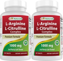 Best Naturals L-Arginin L-Citrulline Complex 1000 mg 250 Tabletten (250 Zähler (Pack von 2))