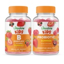 Lifeable B Complex Kids + Probiotic 2 Billion CFU Kids, Gummies Bundle - Great Tasting, Vitamin Supplement, Gluten Free, GMO Free, Chewable Gummy