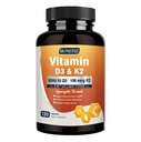 DRFOSTER Vitamin D3 K2, 5000 IU Vitamin D3 Plus 100 mcg of Vitamin K Supplements for Adults for Heart & Bone Health Support, 120 Capsules