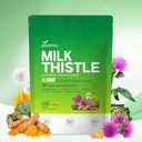 Milk Thistle Liver Detox Capsules, 3000mg Liver Cleanse Detox & Repair, 20-in-1 Advanced Support Complex mit Milchdistel, NAD, NAC, ALA, Dandelion,Glutathione, Artichoke, Turmeric, Mehr 240 Softgels