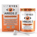 Viteyes AREDS 2 Powder + Multivitamin All-in-One, Macular Protection, Alternative to AREDS 2 chewables, No Pills, Lutein & Zeaxanthin, AREDS 2 Eye Vitamins Drink, Natural Orange Flavor, 90 Scoops