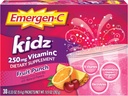 Emergen-C Kidz 250mg Kinder Vitamin C Pulver, Koffeinfrei, Immun-Unterstützungs-Getränk-Mix, Frucht-Punch Flavor - 30 Count/1 Monat Versorgung