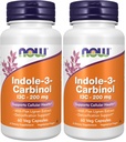 NOW Foods Supplements, Indole-3-Carbinol 200 mg with Flax Lignan Extract, 60 Veg Capsules, (Pack of 2)