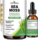 Sea Moss Liquid Drops - Hohe Absorption irische 1000 mg Sea Moss Tincture Supplement Reich an Vitamin & Mineral für Immundigestion & Energy-Lemon Flavor