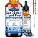 Pure Moringa Organic Oleifera Leaf Liquid Drops, 10:1 Extract Green Superfood Antioxidant Blend of Spirulina Wheat & Barley Grass, Better Absorption Than Moringa Capsules Powder Oil for Energy Immune