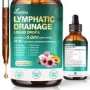 21-in-1 Lymphatic Drainage Drops for Liposomal, Immune & Lymph System Support Supplement for Women & Men with Echinacea, Dandelion, Burdock, Bromelain, Calendula, Turmeric & More, 2 FL OZ