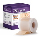 HPUFKOT Medical Grade Silicone Scar Sheets, (1.6" x 60" Scar Roll-1.5M) - Reusable Scar Removal Tape Strips for Surgical,C-Section,Tummy Tuck,Keloid Scars Keloid Bump Removal (Natural)