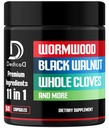 Wormwood Capsules Supplement - Ausgewählt aus Black Walnut, Cloves, Turmeric, Apple, Berberine HCl & More - 11 Inhaltsstoffe kombiniert für Immunsystem, Body Management - 60 Kapseln