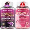 Nextdia Women 50+ Multivitamin Gummies 60 Count + Prenatal Vitamins Gummies 60 Count