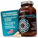 OmniBiotics Ultimate Daily Multivitamin for Women & Men – 34 Essential Ingredients einschließlich Vitamin A, C, D, E, B6, B12, Biotin, Zink – 120 Vegan Kapseln