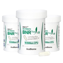 BNRThin S30, Lactobacillus Gasseri BNR17, 10 Billion CFU Guaranteed, 90 Capsules (90 Serving, 3 Packs of 30)