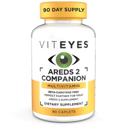Viteyes Classic AREDS 2 Companion Beta-Carotene Free Multivitamin Supplement, Comprehensive Multivitamin Formula for AREDS 2 Users, 90 Caplets