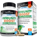 BioSchwartz Immune Support Supplement - Vitamin C with Zinc Elderberry Extract Ginger Bee Propolis Beta Carotenes, Immunity Boost for Adults, Immune Defense Antioxidant Vitamins, 90 Capsules
