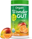 Orgain Organic Wonder Gut Fiber Supplement Powder, 5 in 1 Mischung mit 1 Billion Probiotics, Greens, Vitamin C, Adaptogene für Gut Health und Immununterstützung, Non-GMO, Orange Mango, 7.05 oz