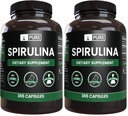 PURE ORIGINAL INGREDIENTS Spirulina (365 Capsules) No Magnesium Or Rice Fillers, Always Pure, Lab Verified (Pack of 2)