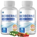 Berberine Supplement 1500mg - Berberine with Ceylon Cinnamon, Berberine HCl 97% Purity Complex Supplements, Non-GMO Vegan - 180 Capsules