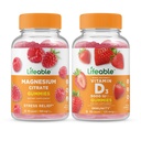 Lebensfähiges Magnesium + Vitamin D 5000 IU, Gummies Bundle - Große Verkostung, Vitaminergänzung, Glutenfrei, GMO frei, Kaugummi