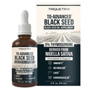 Black Seed Oil Liquid | 5% Thymoquinone - TQ-Advanced® | High Potency - 100 mg per Serving - 15:1 Concentrate from Nigella Sativa Extract, Raw Form, Vegan Formula, Glass Bottle (30 Servings)