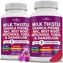 NEW AGE Milchdistel NAC Chanca Piedra Beet Root Artichoke Dandelion Root Astragalus - Plus TUDCA & Ingwer - 120 Count