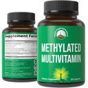 Methyliertes Multivitamin + Methyliertes B Complex Supplement. Mit Trimethylglycin (TMG), L Methylfolat, Methyl B12 + B1 + B2 + B6 Vitamine + Cholin. MTHFR Supplement für Damen und Herren. Vegan Kapseln