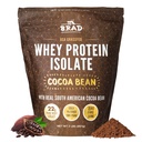 B.rad Grass Fed Whey Protein Isolate | Ultra-Pure, All-Natural, Clean Ingredients | 2 Pounds | 100% USA Sourced | Cocoa Bean (Chocolate)