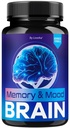 Memory Mood and Brain Capsules - Official Daily Support Brain Health Supplement Pills Advanced Formula, Memory & Mood Brain & Memory Focus Reviews, 60 Capsules for 1 Month