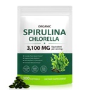 Spirulina Chlorella Kapseln, 17-in-1 Supergreens Mischung Reich an Protein, Chlorophyll, Vitamine, unterstützt Energie, Immun & Darm Gesundheit, einfache Absorption, 300 Softgels