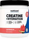 Nutricost Creatine Monohydrat + Hydration Wassermelone Flavored (30 Servierungen) - 7 Vitamine & Minerale, 5000 mg Kreatin pro Servierung