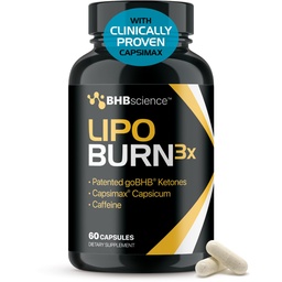 Lipo Burn Keto BHB Integratore di chetoni esogeni - BHB Science Keto Pillole Diet con Capsimax e Caffeina per Energia Naturale Focus Corpo Sculpting & Ketosis Support - Vegetariano & Non OGM (1 mese)