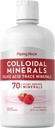 Piping Rock Colloidal Minerals Liquid | 32 fl oz | Fulvic Acid | 70 Plant Derived Trace Minerals | Himbeergeschmack | Vegetarische, nicht gentechnisch veränderte, glutenfreie Ergänzung