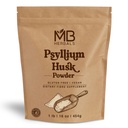 MB Herbals Psyllium Husk Powder 1 lb (16 oz) | Gluten Free, Vegan, Non-GMO | Keto Diet Friendly Fine Powder for Baking, Smoothies & Fiber Support