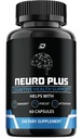 Neuro Plus Brain Supplement, NeuroPlus for Memory Formula, Nero Plus PQQ to Reduce The Negative Effects of Brain Fog, Neuro+ Cognitive Function, Nuero Plus Reviews (1 Pack - 60 Capsules)