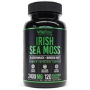 VitaRaw Organic Irish Sea Moss Capsules 2400 mg - Burdock Root and Bladderwrack Powder Real Seamoss Pills for Immune Support, Joint and Gut Health Help - Raw Sea Moss Advanced Herbal Supplement
