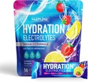 Elektrolyte Pulver Hydration Packets – Recovery Drink Mix mit Natrium, Kalium, Magnesium, Calcium, Vitamin C & Zink – Zuckerfrei, Keto, Non GMO & Vegan – Erdbeer-Lemonade – 16 Sticks