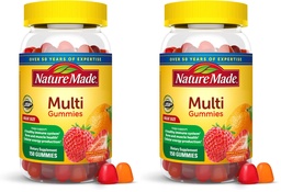 Nature Made Multivitamin Gummies, Mens & Womens Gummy Vitamins & Minerals, Adult Multivitamin Gummy, Daily Nutritional Support, 150 Vitamin Gummies, 75 Day Supply, (Pack of 2)