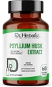Dr. HERBALIST Psyllium Husk Extract 1000mg Per Serving (Plantago Ovata Fiber Supplement)– 60 Veg Capsules – Schnelle Absorption, Sanft auf Stomach, unterstützt Verdauung & Daily Fiber.