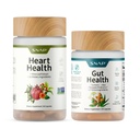 Snap Supplements Heart Health + Gut Health Supplement Bundle, 90 + 50 Vegetarian Capsules (Packaging May Vary)