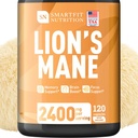 Lions Mane Supplement Capsules - Mushroom Supplement - Focus Factor - Immune Support - Brain Supplements for Memory and Focus - Made in USA - 120 Capsules