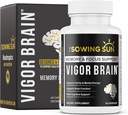 Vigor Brain Premium Nootropic Supplement – Konzentration, Gehirn & Gedächtnis Unterstützung – Formuliert mit 40 einzigartigen Nootropic Zutaten: DMAE, Choline, Phosphatidylserine, Bacopa Monnier & Huperzine A (1)
