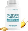 PUREHEALTH FORSEARCH Complete Omega 3 Fish Oil Softgels - Omega-3 Fettsäuren Ergänzungen- EPA DHA Ergänzung - Non-GMO- 90 Soft Gels