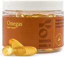 Yoli® - Omegas - Fish Oil Omega 3 Supplement mit Vitamin D3 - Fischöl Kapseln mit EPA und DHA Omega 3 Fettsäuren für Herzgesundheitsunterstützung