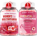 Nextdia Women Multivitamin Gummies 60 Count + Prenatal Vitamins Gummies 60 Count