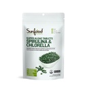Sunfood Superfoods Chlorella Spirulina Tabletten - Spirulina und Chlorella Grüne Algen Tabletten für Frauen und Männer, Quelle von Chlorophyll, B-Vitamine und Protein, gebrochene Zellwand, Vegan - 4 oz Beutel