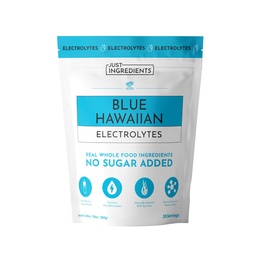 JUST INGREDIENTS Blue Hawaiian Electrolytes Drink Mix | 30 Servings | Organic Coconut Water, Spirulina & 5 Key Electrolytes | Supports Hydration, Electrolyte Balance & Muscle Recovery* | No Sugar Added
