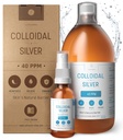 Premium kolloidales Silber ● Optimale Konzentrationsformel, kleinere Partikel, bessere Ergebnisse ● Laborzertifiziert ● Flüssiges Silber Made in EU ● Free Spray Bottle to Fill & Ebook (34 fl oz)