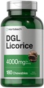 Horbäach DGL Licorice Supplement | 180 Chewable Tablets | Deglycyrrhizinated Licorice Root Extract | Non-GMO & Vegetarian Formula