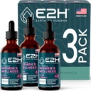E2H Alle natürlichen Frauen Wellness, Hormon Balance und PMS Relief mit schwarzem Cohosh, Dong Quai und Licorice Wurzel für heiße Flash Relief (3 Flaschen)