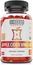 Zhou Apple Cider Essiggummis - ACV Gummies für Damen und Herren mit Elderberry, Köstlicher Geschmack mit Raw Cane Sugar, USDA Organic - 60 Vegan Gummies